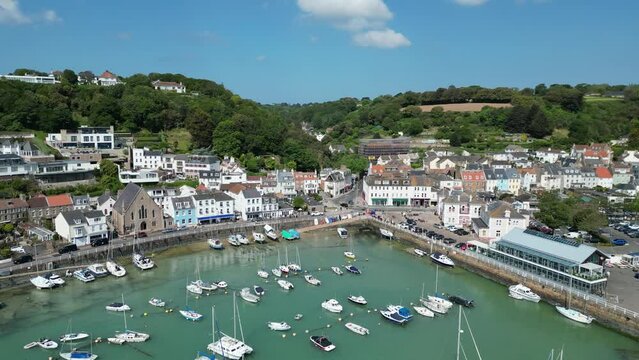 Harbour St. Aubin's Bay Jersey channel Islands drone,aerial