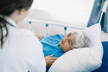 Fototapeta premium Hospital and its specialist doctors take care of patient with expertise, advice, discussion and fostering confidence.