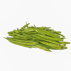 green beans isolated on white