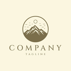Camping vintage logo design vector illustration