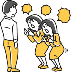 口撃を受けるビジネスマン