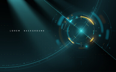 Abstract futuristic interface background with light effect
