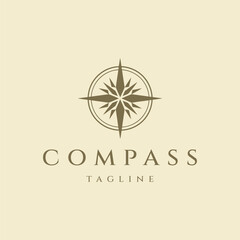 Compass logo design vector illustration