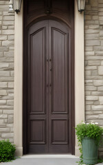 Fototapeta premium Photorealistic a door display. Door for background