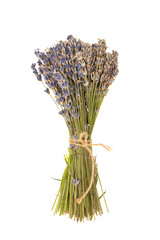 Bouquet of dry purple lavender