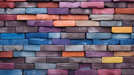 Diverse team building concept, a stacked colorful bricks wall. The collective effort, synergy, and the strength that comes from unity in diversity in collaborative work environments. Generative AI