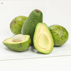 avocado isolated on white background
