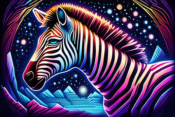zebra in my dream.(Generative AI)