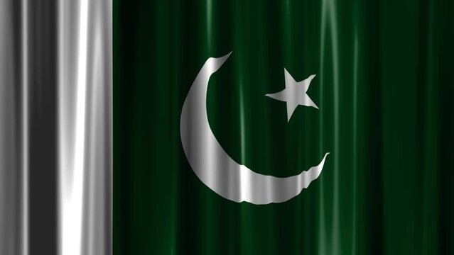 The national vertical wavin flag of Pakistan