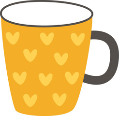 Ceramic Cup With Hearts