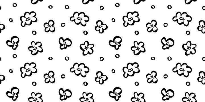 POPCORN PATTERN. Popcorn seamless pattern with pop corn snack icons. Vector illustration popcorn pattern. Black and white background. Graphic design for pop corn pack. Fast food packaging design