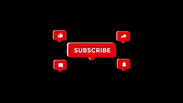 subscribe like coment share animated graphic