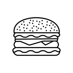 Burger icon vector for web, computer and mobile app