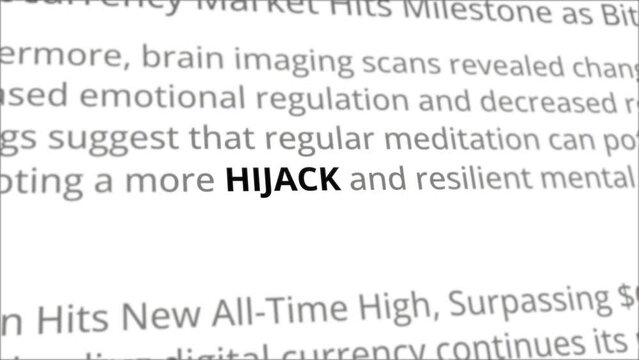 Hijack news headline in different articles