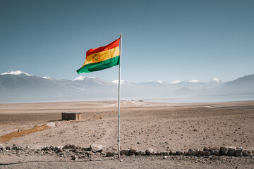 Waving Bolivian Flag