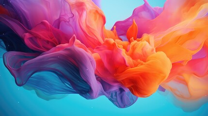 Abstract colorful background with fluid wavy shapes