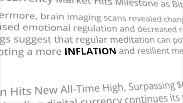 Inflation news headline in different articles