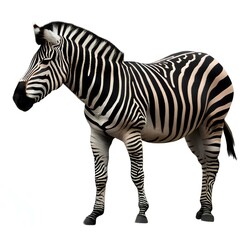 Fototapeta na wymiar Zebra isolated on white background Generative AI