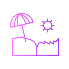 beach gradient icon