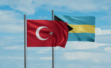 Bahamas and Turkey flag