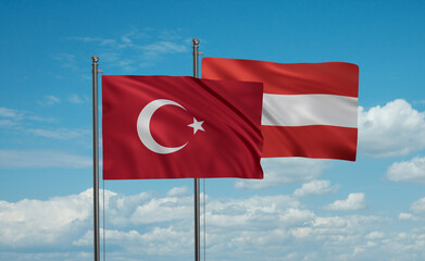Austria and Turkey flag