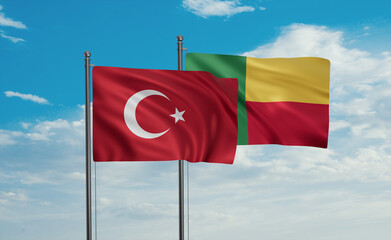 Benin and Turkey flag