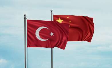 China and Turkey flag