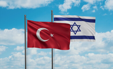 Israel and Turkey flag