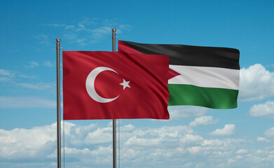 Jordan and Turkey flag