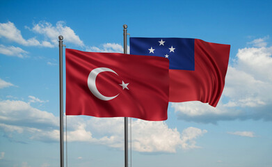 Samoa and Turkey flag