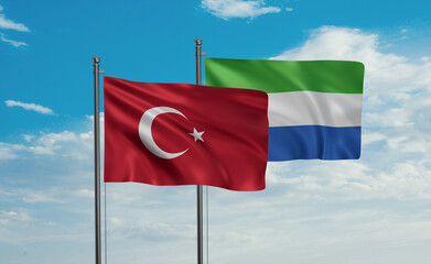 Sierra Leone and Turkey flag