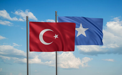 Somalia and Turkey flag