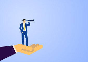 Business goal achievement, Career ladder progress and advancement, Professional competition, Success in business. Vector illustration flat