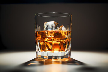 A whisky glass with empty whiskey