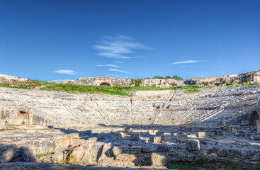 The Greek theater of Syracuse, inside the Neapolis archaeological park