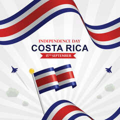Fototapeta na wymiar Costa Rica independence day template