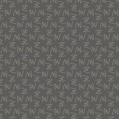 Abstract light cream doodles on gray background Geometric fabric and wallpaper pattern in calm neutral natural shades 