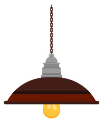 Obraz premium Lamp hanging from ceiling. Cartoon house light