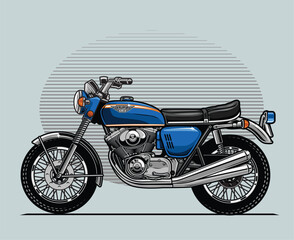 Obraz premium motorcycle on a white background