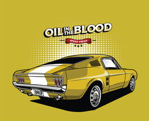 Fototapeta premium classic retro vintage old muscle car