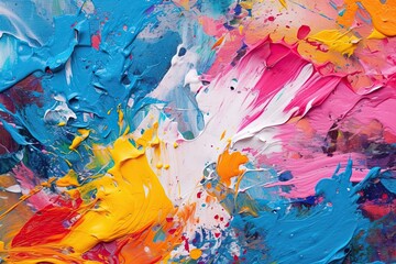 Vibrant Colors and Expressive Vibes: Unveiling Abstract Paint Splatters, generative AI