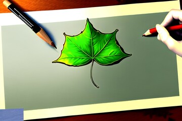 fallen leaves. Generative AI