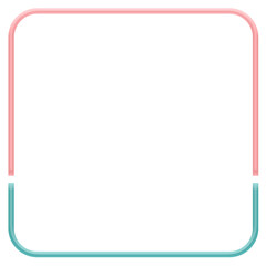 frame square, rounded edges,cute