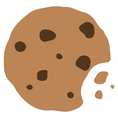 Cookie single 3 cute on a white background, vector illustration.