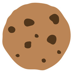 Cookie single 2 cute on a white background, vector illustration.