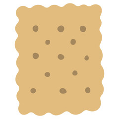 Biscuit single 2 cute on a white background, vector illustration.