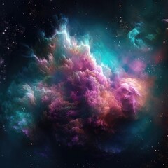 Fototapeta na wymiar A large beautiful cluster of galactics, nebula