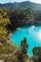 Tasmania's North East is home to the breathtaking Little Blue Lake.