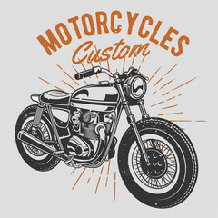 vintage illustration of motorcycles