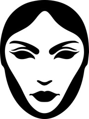 Girl face silhouette icon